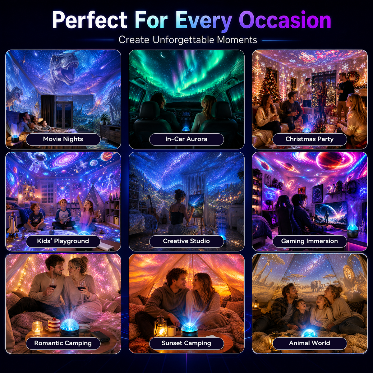 🎁360° Smart Holographic Starry Sky Projector (HD Smart Dynamic 5D)