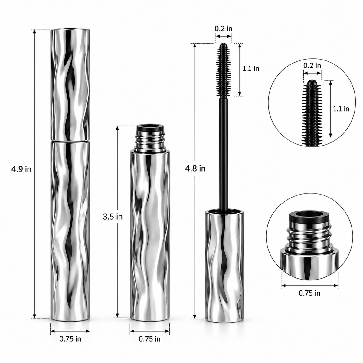 Waterproof Volumizing Lengthening Mascara, Curling Eye Makeup for Separated Lashes